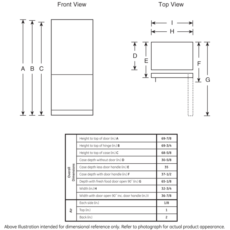 24.9 Cu. Ft. Bottom-Freezer Drawer Refrigerator GDE25EGKBB, product image 14 of 14