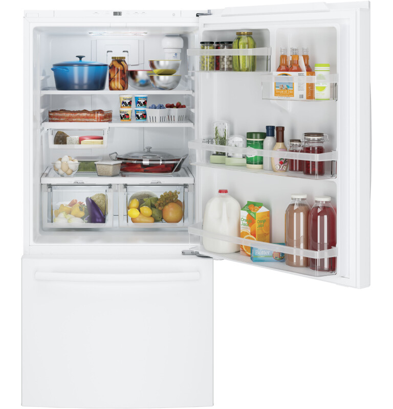 24.9 Cu. Ft. Bottom-Freezer Drawer Refrigerator GDE25EGKWW, product image 2 of 14