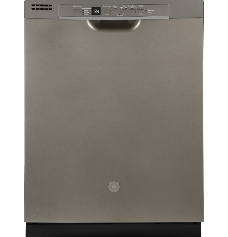 GE Front Control with Plastic Interior Dishwasher with Sanitize Cycle & Dry Boost Slate GDF530PMMES Picture 1