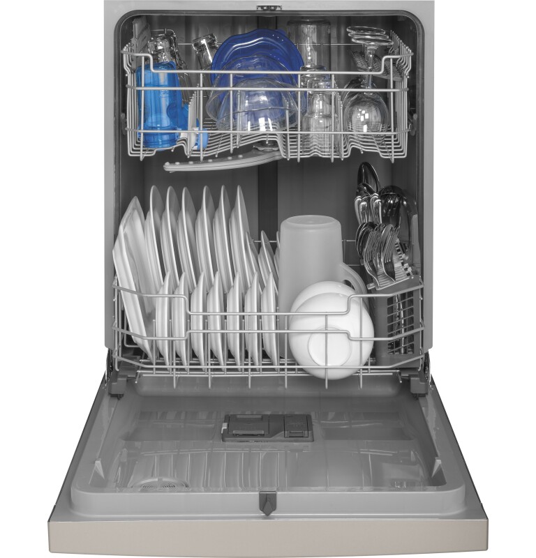 Front Control with Plastic Interior Dishwasher with Sanitize Cycle & Dry Boost GDF530PSMSS