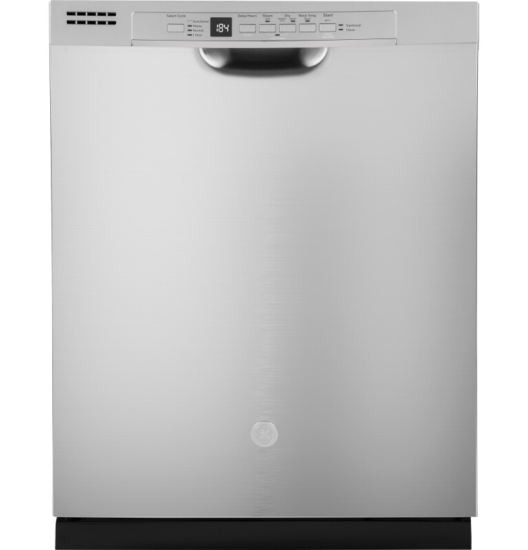 GE Front Control with Plastic Interior Dishwasher with Sanitize Cycle & Dry Boost Silver GDF530PSMSS Picture 1