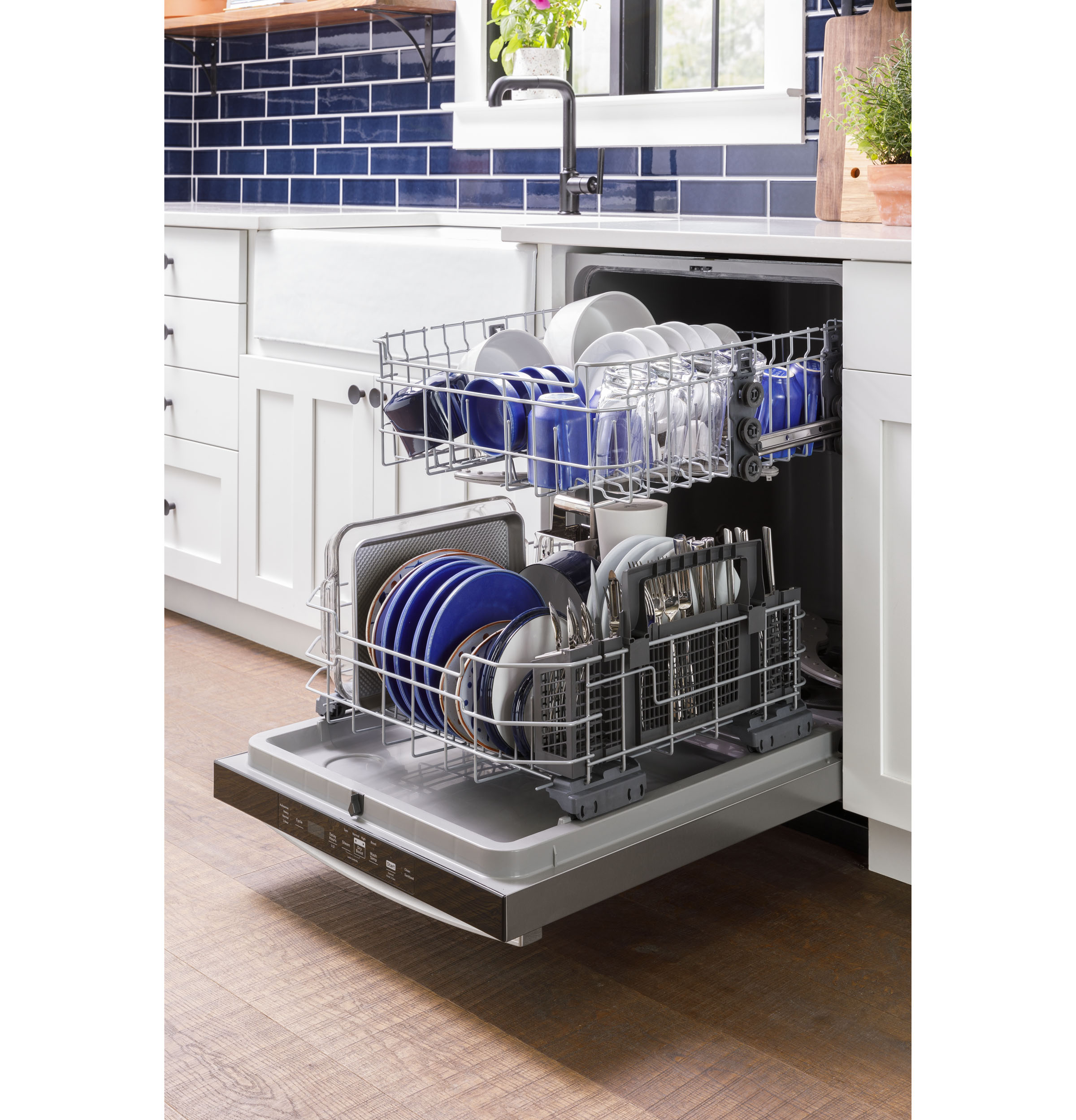 Front Control with Plastic Interior Dishwasher with Sanitize Cycle & Dry Boost view 9
