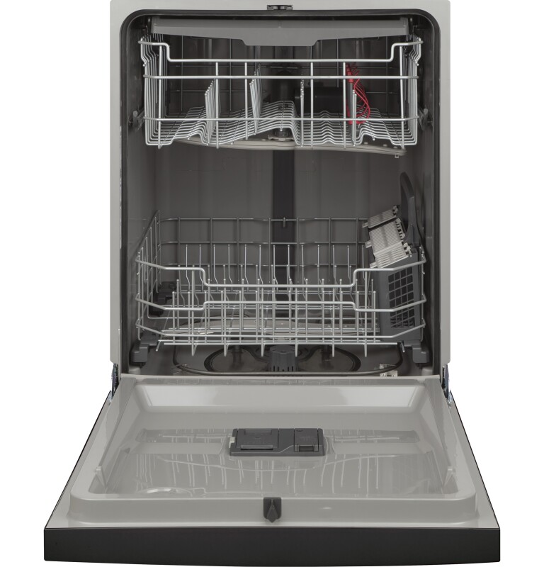 Front Control with Plastic Interior Dishwasher with Sanitize Cycle & Dry Boost GDF630PGMBB