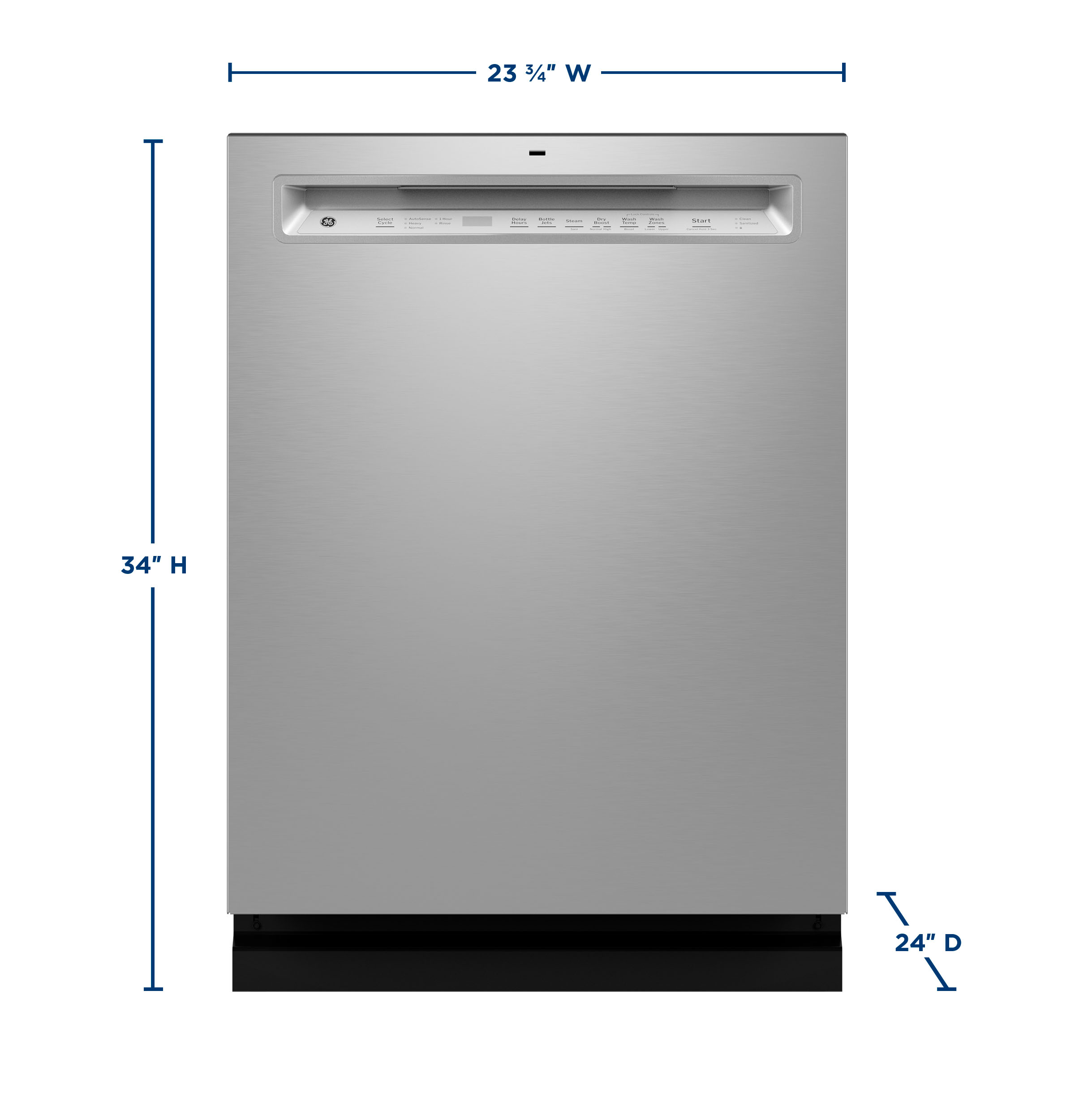 Front Control with Stainless Steel Interior Dishwasher with Sanitize Cycle view 12