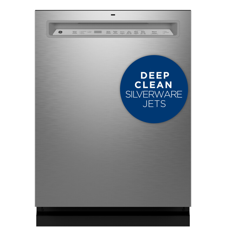 Fingerprint Resistant Front Control with Stainless Steel Interior Dishwasher with Sanitize Cycle GDF670SYVFS