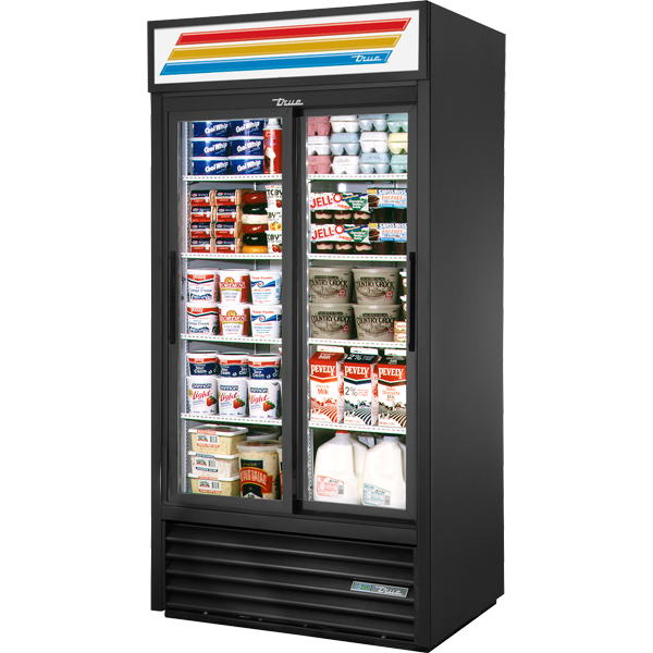 Slide Door Refrigerator with Hydro Carbon Refrigerant & LED Lighting GDM33HCLD