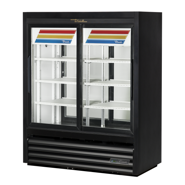 Slide Door Lower Height Narrow Depth Fast Lane Pass-Thru Refrigerator with Hydrocarbon Refrigerant & LED Lighting GDM41CPT48HCLD