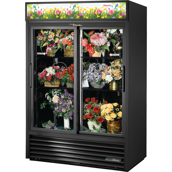 Slide Door Refrigerator with Hydrocarbon Refrigerant & LED Lighting GDM47FCHCLD