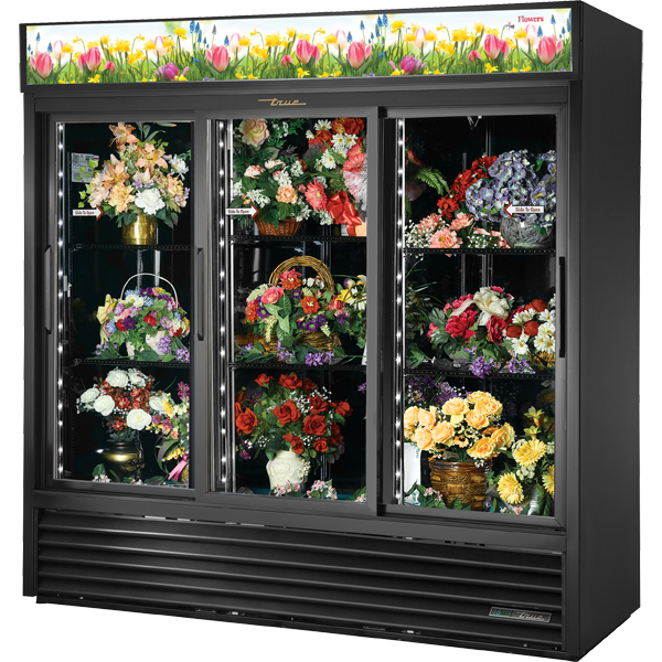 Slide Door Refrigerator with Hydrocarbon Refrigerant and LED Lighting GDM69FCHCLD