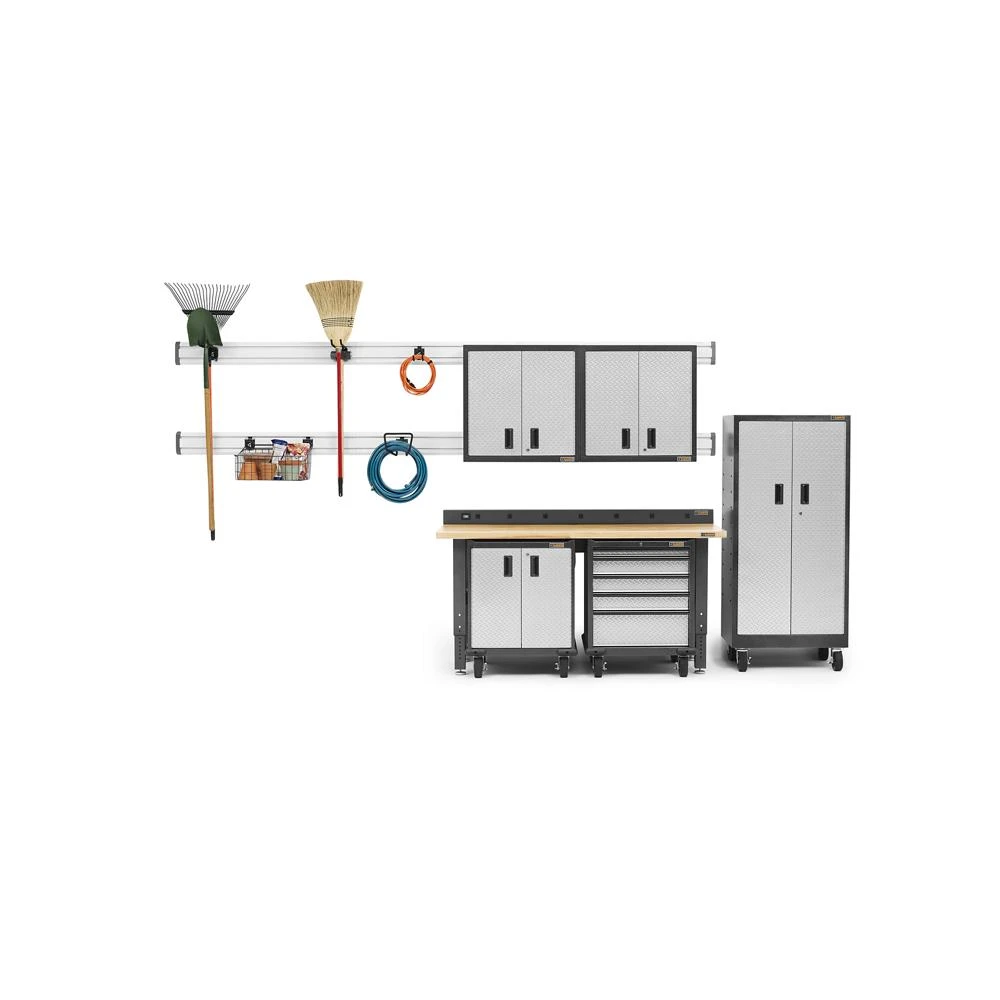 Premier Garage Storage System with 5 Cabinets & 6' Workbench GDRBUNGAR015