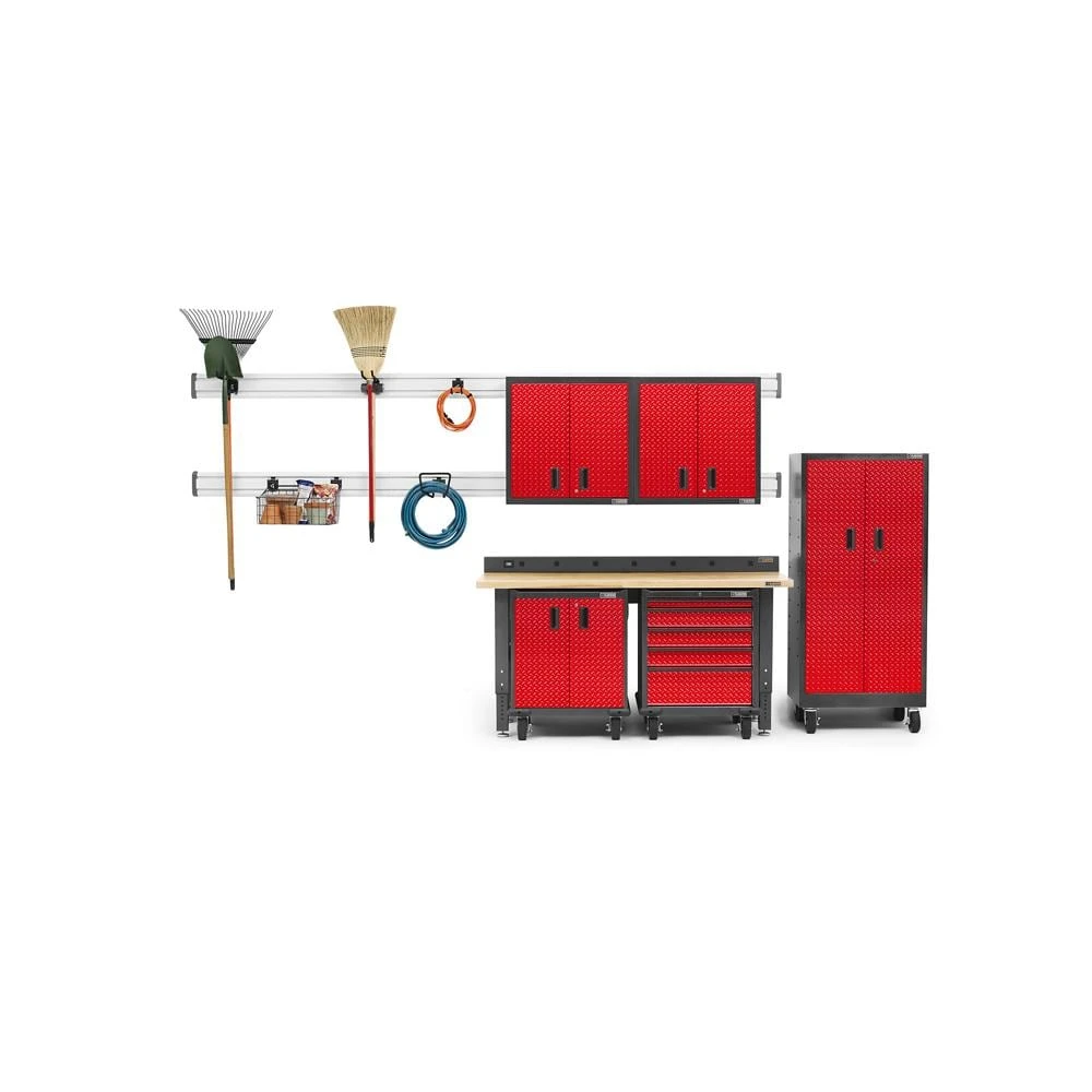 Premier Garage Storage System with 5 Cabinets & 6' Workbench GDRBUNGAR016