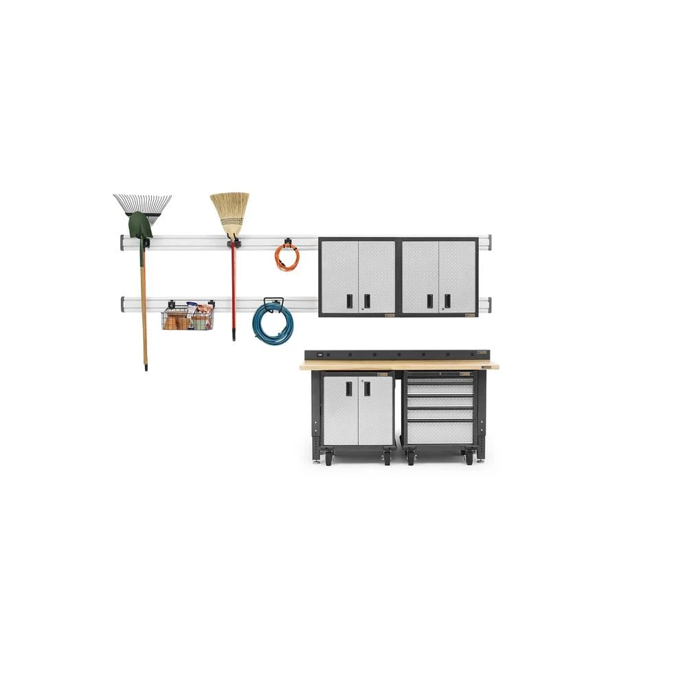 Premier Garage Storage System with 4 Cabinets & 6' Workbench GDRBUNGAR017