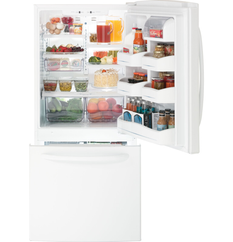 20.2 Cu. Ft. Bottom Freezer Refrigerator GDSC0KCXWW, product image 2 of 4