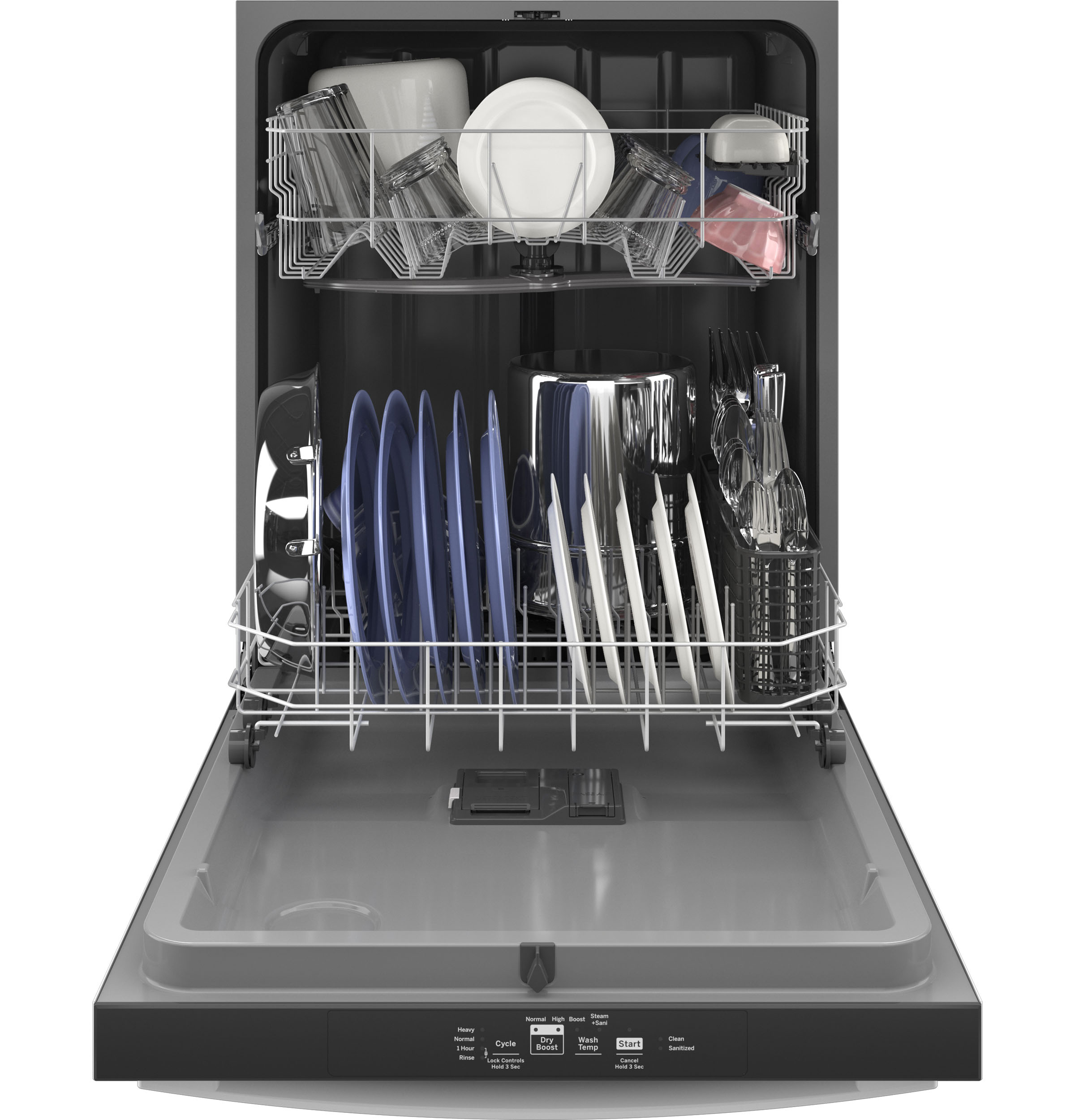 Top Control with Plastic Interior Dishwasher with Sanitize Cycle & Dry Boost view 3