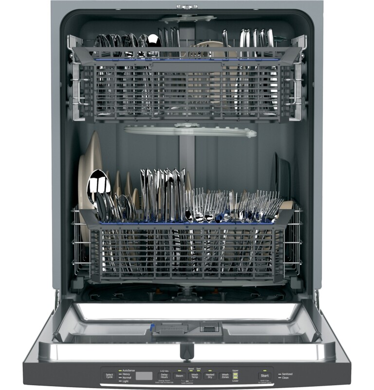 Hybrid Stainless Steel Interior Dishwasher with Hidden Controls GDT550HGDWW