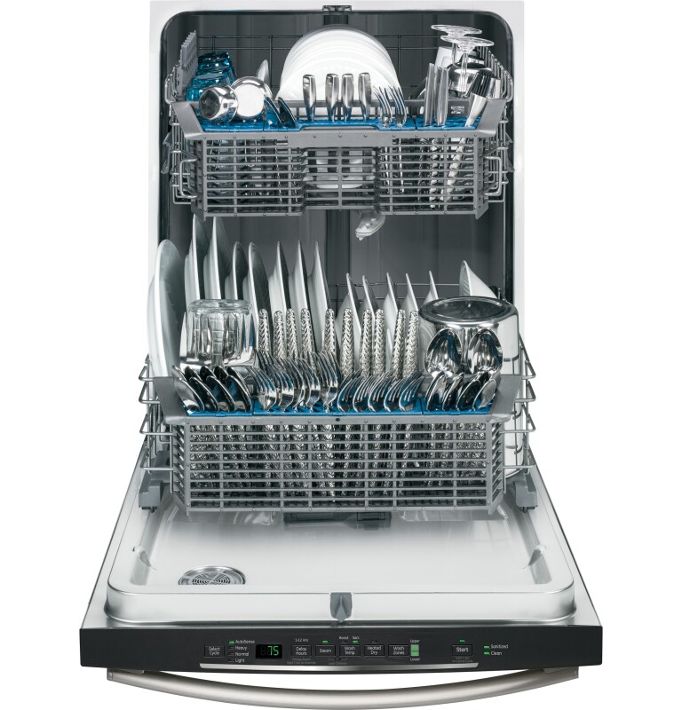 Hybrid Stainless Steel Interior Dishwasher with Hidden Controls GDT550HGDWW
