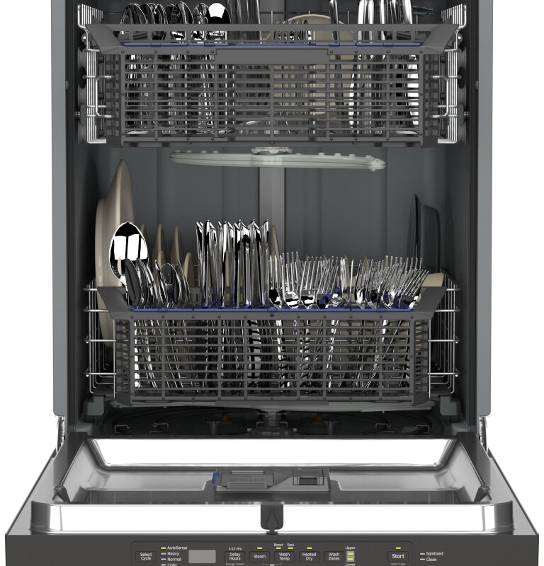 Hybrid Stainless Steel Interior Dishwasher with Hidden Controls GDT550HSDSS