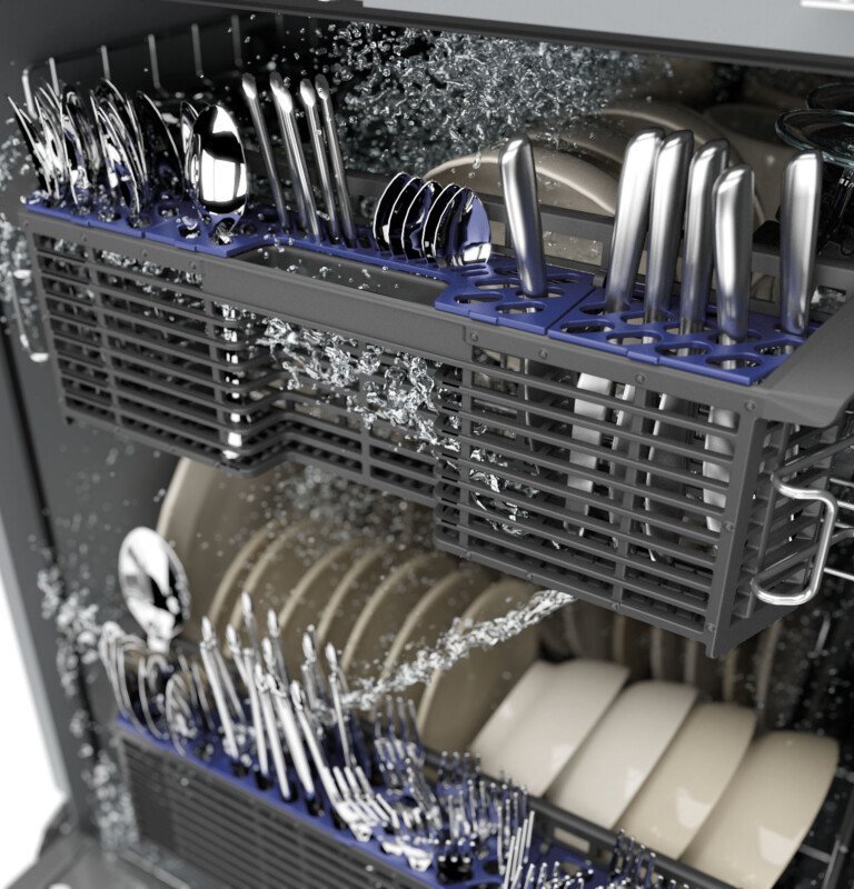 Hybrid Stainless Steel Interior Dishwasher with Hidden Controls GDT550HSDSS