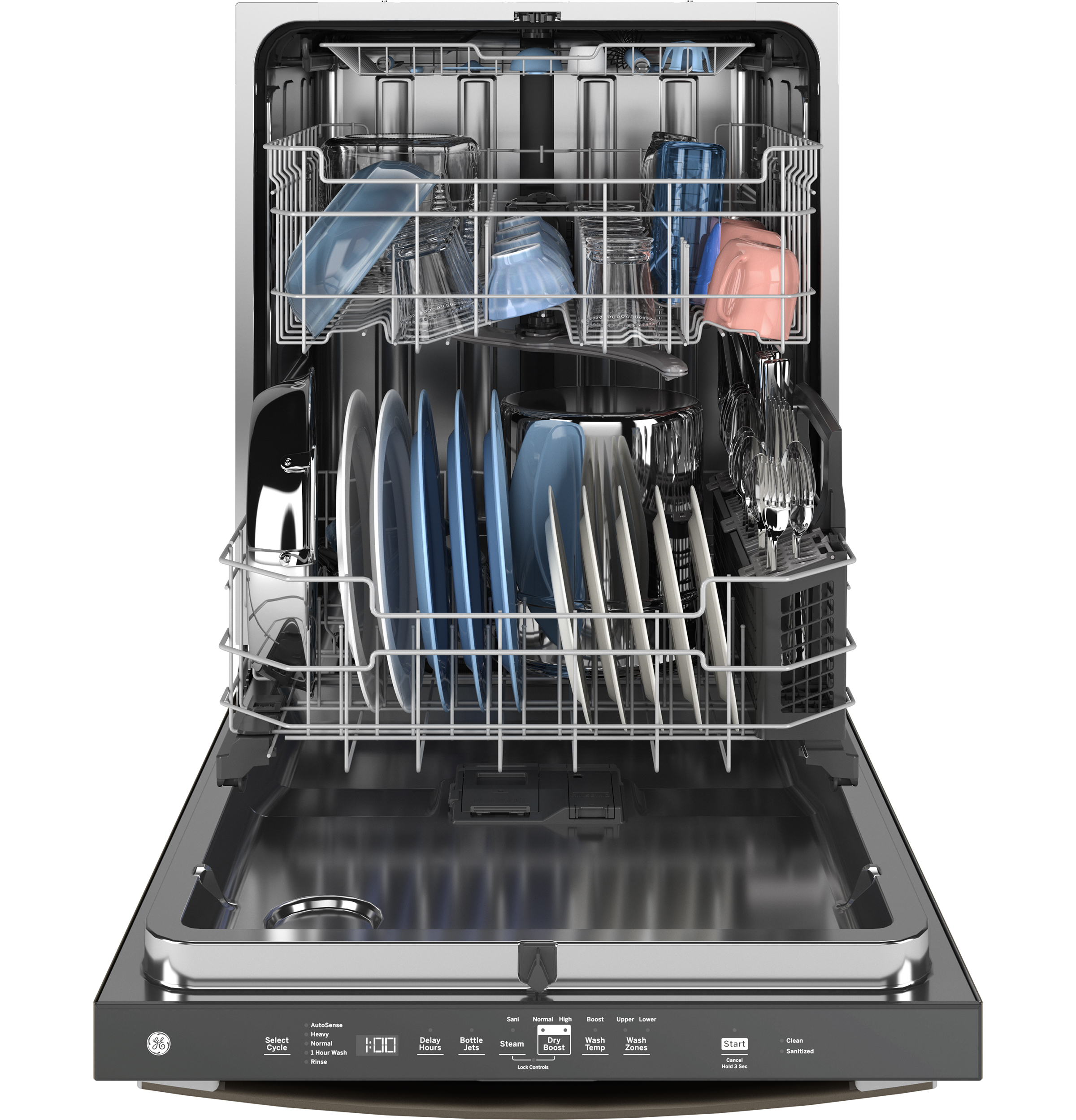 Fingerprint Resistant Top Control with Stainless Steel Interior Dishwasher with Sanitize Cycle view 28