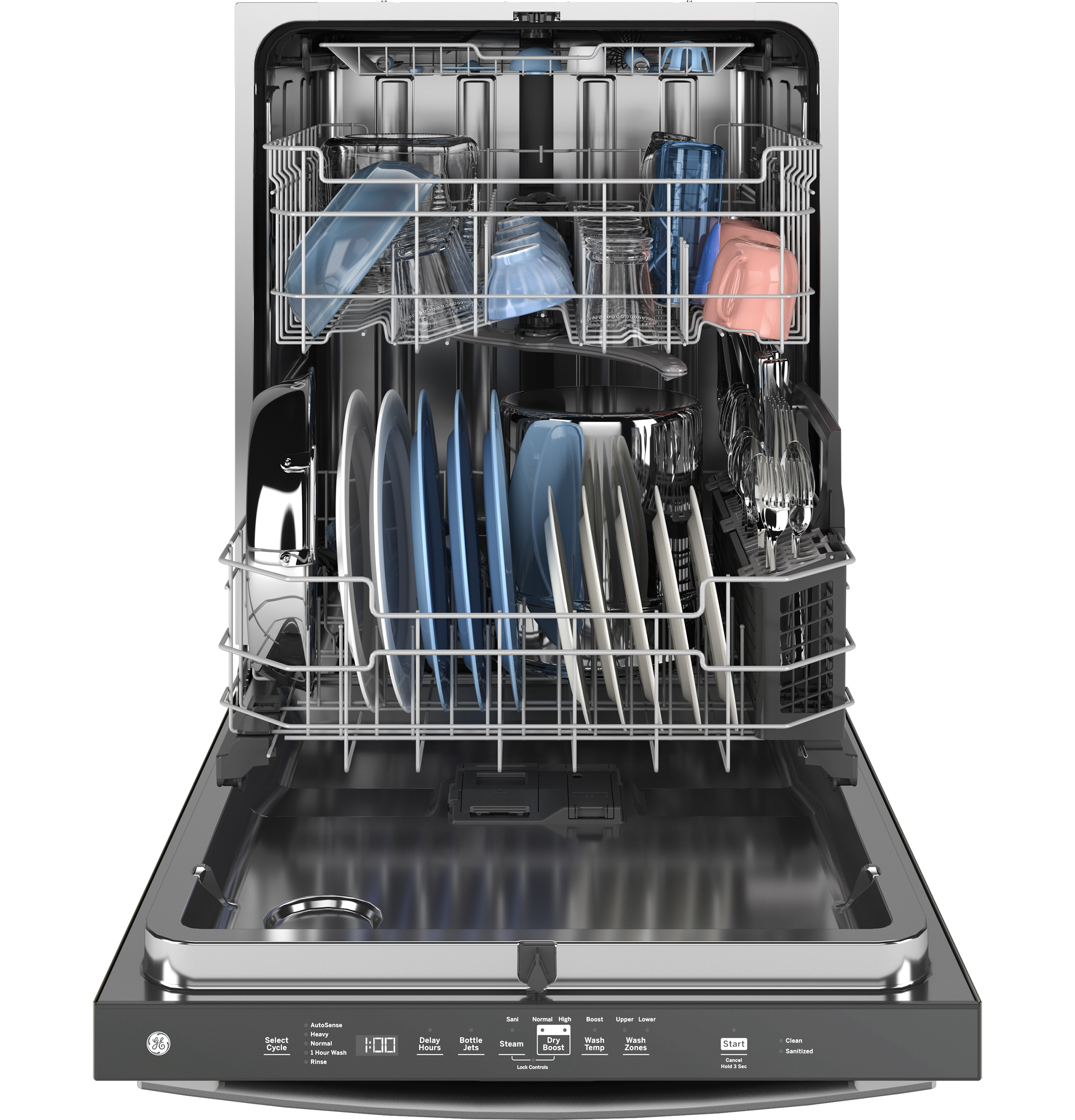 Fingerprint Resistant Top Control with Stainless Steel Interior Dishwasher with Sanitize Cycle view 27