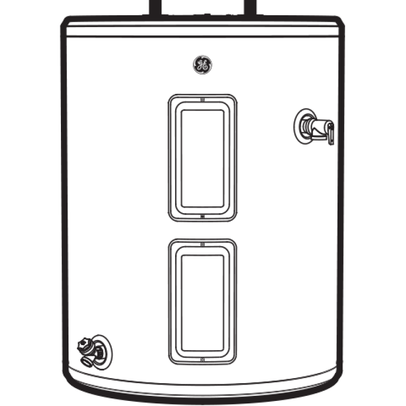 26 Gallon Top Port Lowboy Electric Water Heater GE30L08BAM, product image 14 of 17