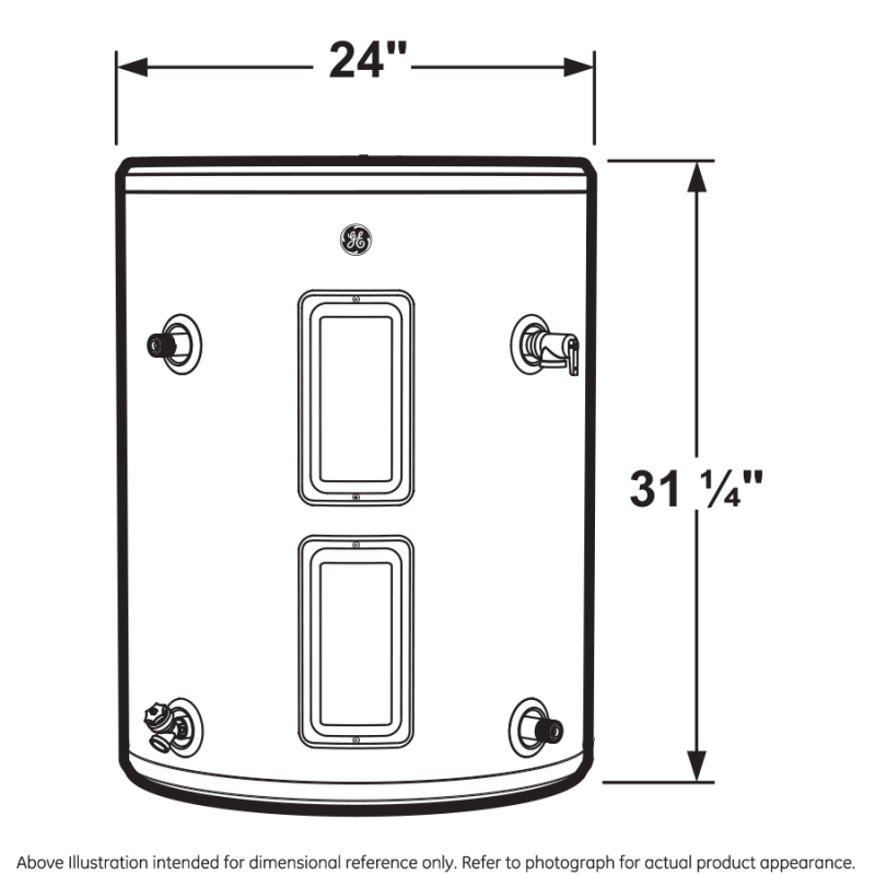 26 Gallon Side Port Lowboy Electric Water Heater GE30L08BSM