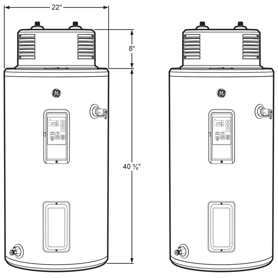 Smart 30 Gallon Electric Water Heater with Flexible Capacity GE30S10BMM
