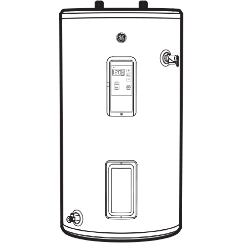 Smart 30 Gallon Short Electric Water Heater GE30S12BLM, product image 8 of 15