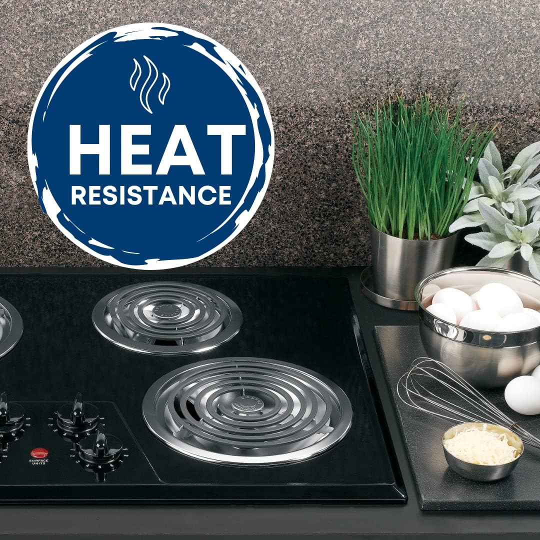 Range 4-Piece Chrome Drip Pan Set – 4-Pack Includes 3 6" and 1 8" Pans GE3618CA