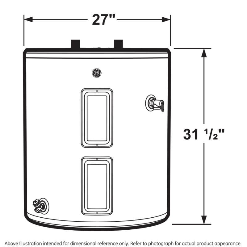 36 Gallon Top Port Lowboy Electric Water Heater view 5