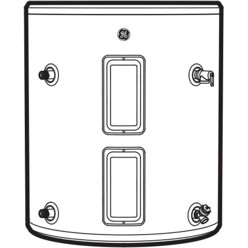 36 Gallon Side Port Lowboy Electric Water Heater GE40L08BSM, product image 9 of 11