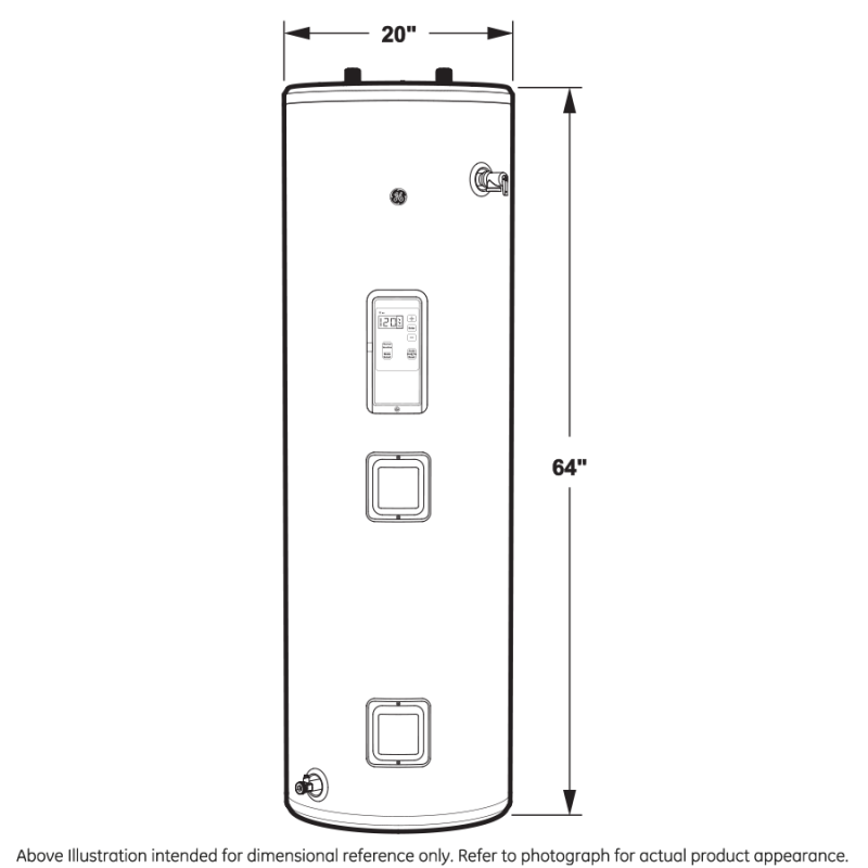 Smart 40 Gallon Tall Electric Water Heater GE40T12BLM, product image 9 of 17