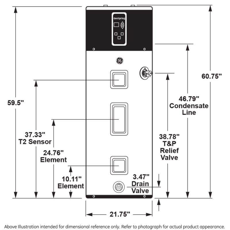 GeoSpring Pro hybrid electric water heater GEH50DEEJSC, product image 8 of 8