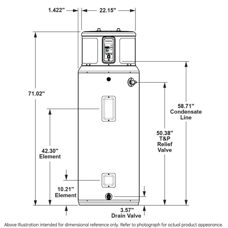 GeoSpring Pro hybrid electric water heater GEH80DEEJSC, product image 7 of 7