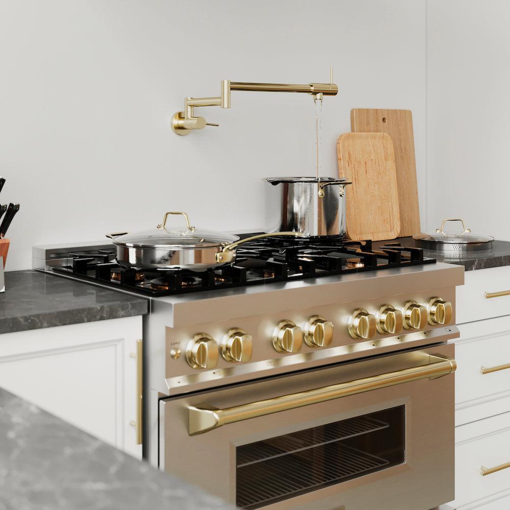 Autograph Edition Gemini Pot Filler In Polished Gold GEMFPFPG