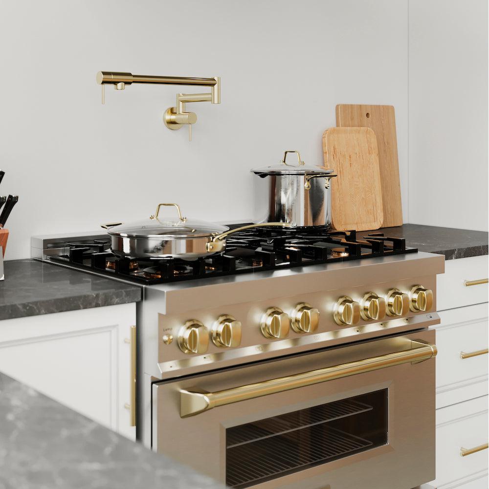 Autograph Edition Gemini Pot Filler In Polished Gold GEMFPFPG