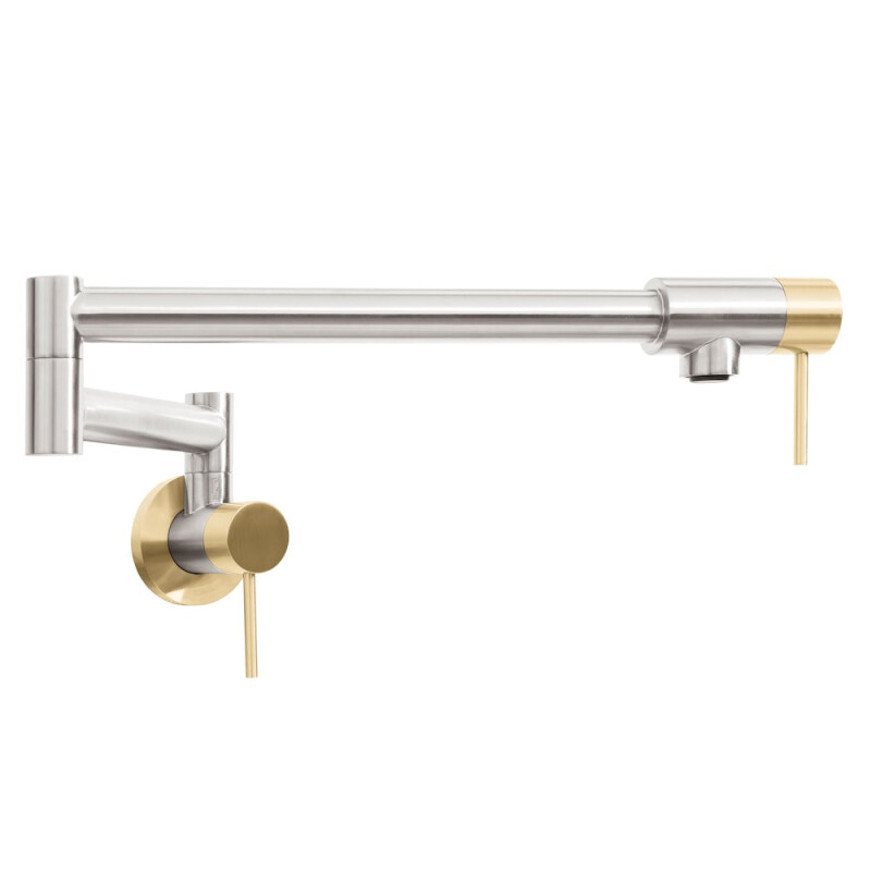 Autograph Edition Gemini Pot Filler In Brushed Nickel And Champagne Bronze GEMFPFZBNCB