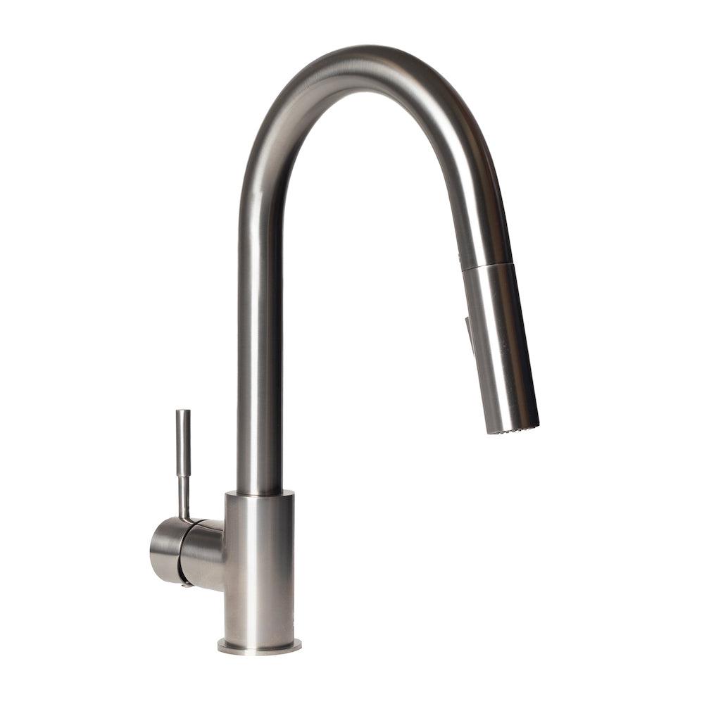 Gemini Pull Down Single Handle Kitchen Faucet In Brushed Nickel GEMKFBN