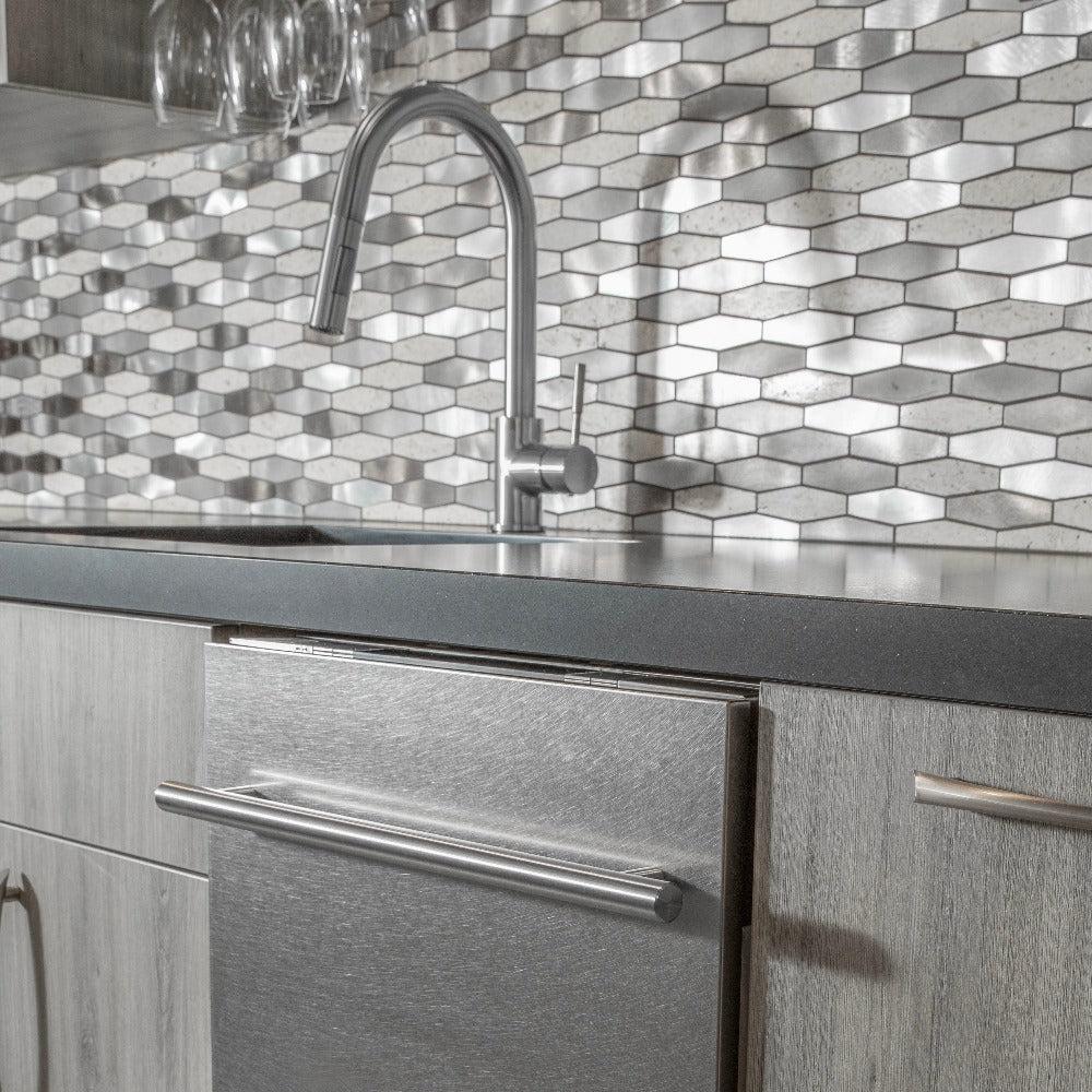 Gemini Pull Down Single Handle Kitchen Faucet In Brushed Nickel GEMKFBN