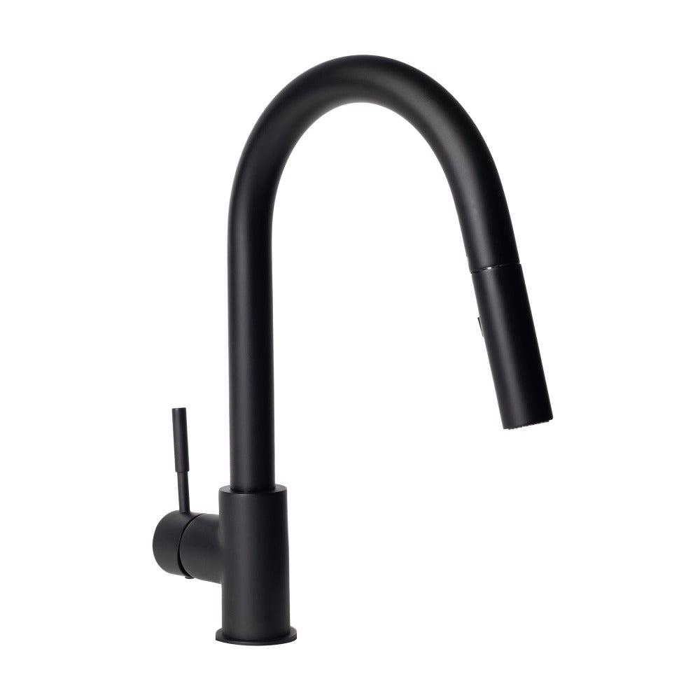 Autograph Edition Gemini Pull Down Single Handle Kitchen Faucet In Matte Black GEMKFMB