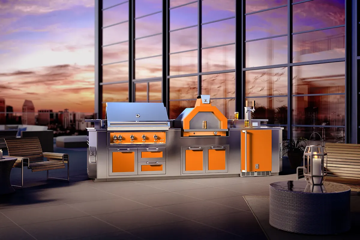 12′ Outdoor Living Suite with Campania Pizza Oven™ with Beer Dispenser and Bar GESDBC12