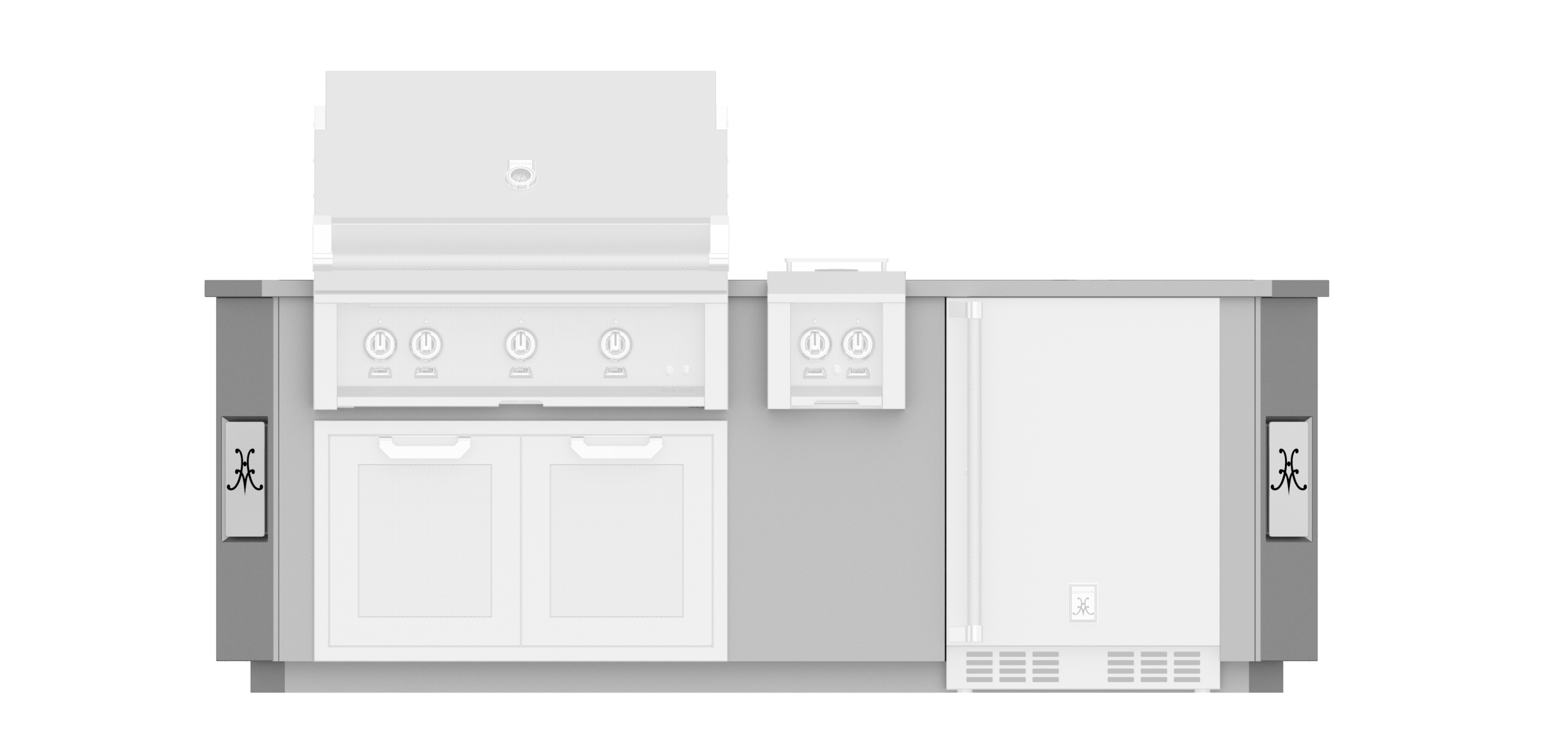 8' Outdoor Living Suite with Side Burner GESS08