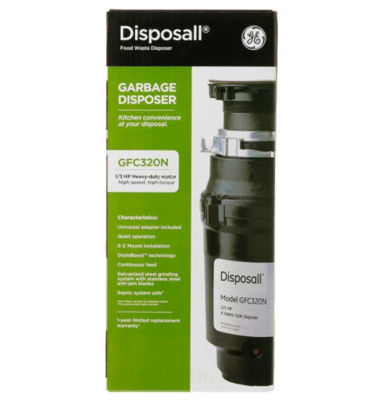 Disposall® 1/3 Hp Continuous Feed Garbage Disposer Non-corded view 2