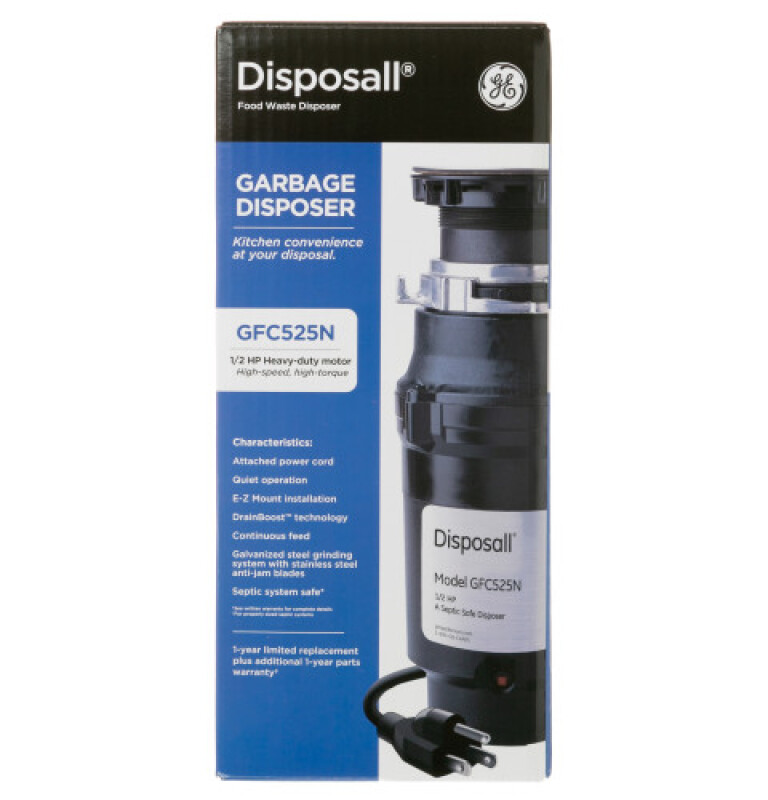 Disposall® 1/2 Hp Continuous Feed Garbage Disposer - Corded view 2