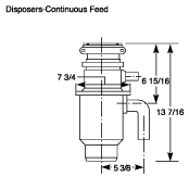 DISPOSALL 1/2 HP Continuous Feed Garbage Disposer Corded GFC535V