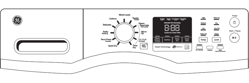 7.5 cu. ft. Capacity Front Load Electric Dryer with Steam GFD45ESPMDG