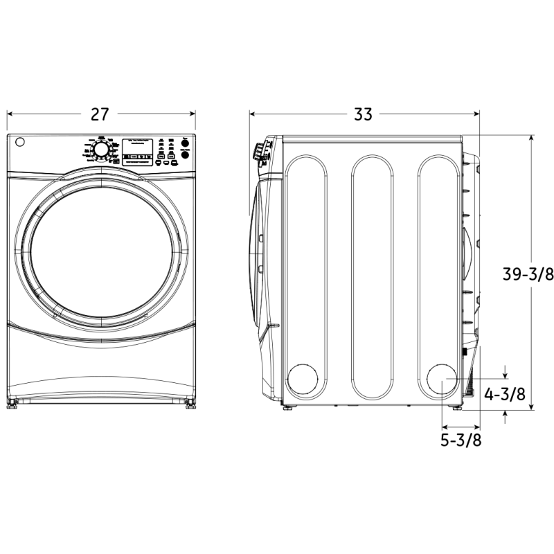 7.5 cu. ft. Capacity Front Load Electric Dryer with Steam GFD45ESPMDG