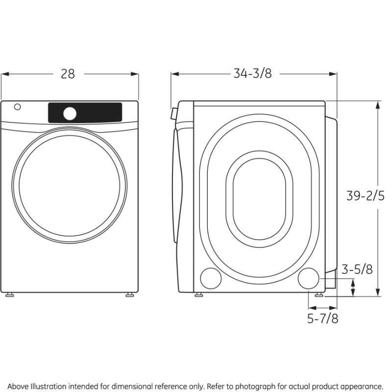 8.3 cu. ft. Capacity Front Load Electric Dryer with Steam GFD48ESSKWW