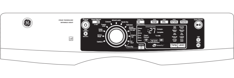 8.3 cu. ft. Capacity Front Load Electric Dryer with Steam GFD48ESSKWW