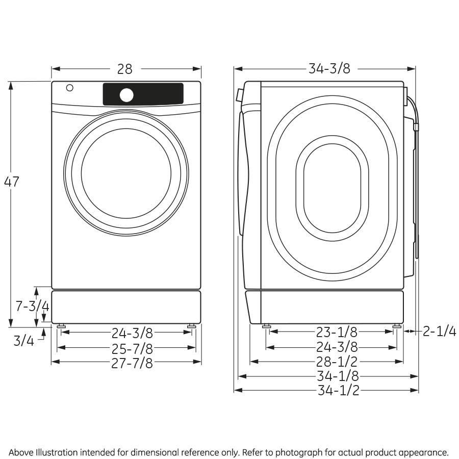 8.3 cu. ft. Capacity RightHeight Front Load Electric Dryer with Steam GFD49ERPKDG